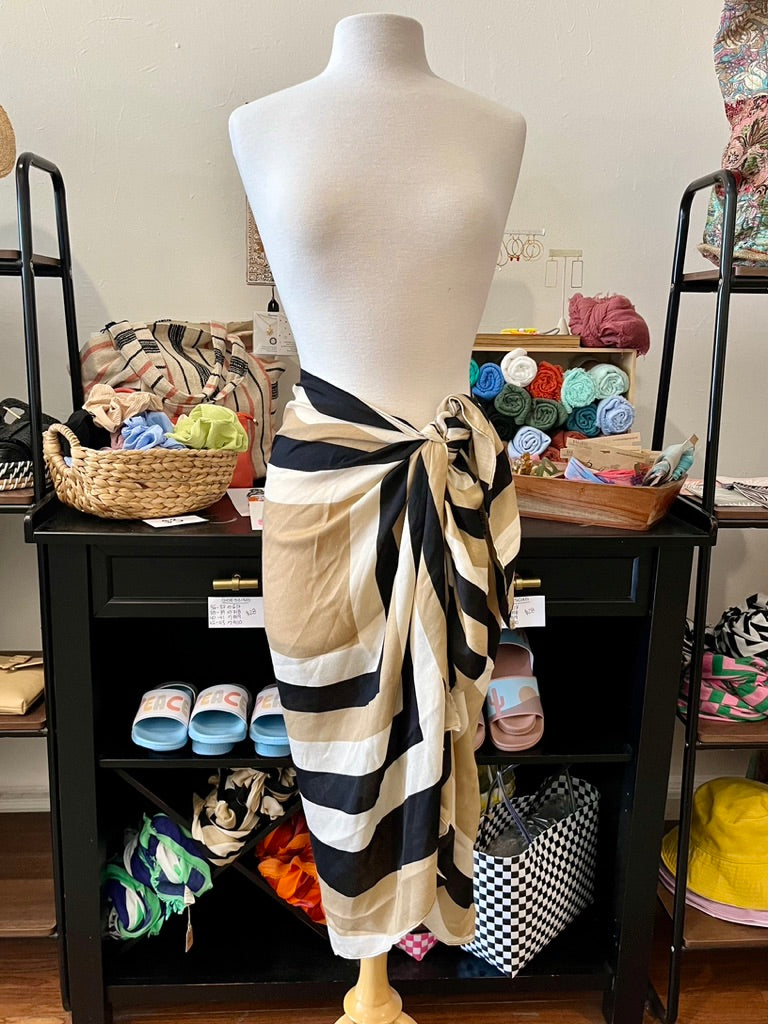 Abstract Striped Scarf/Sarong