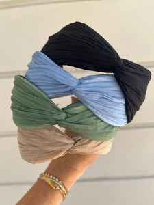 Sheer Fabric Twist Headband