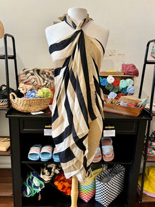 Abstract Striped Scarf/Sarong