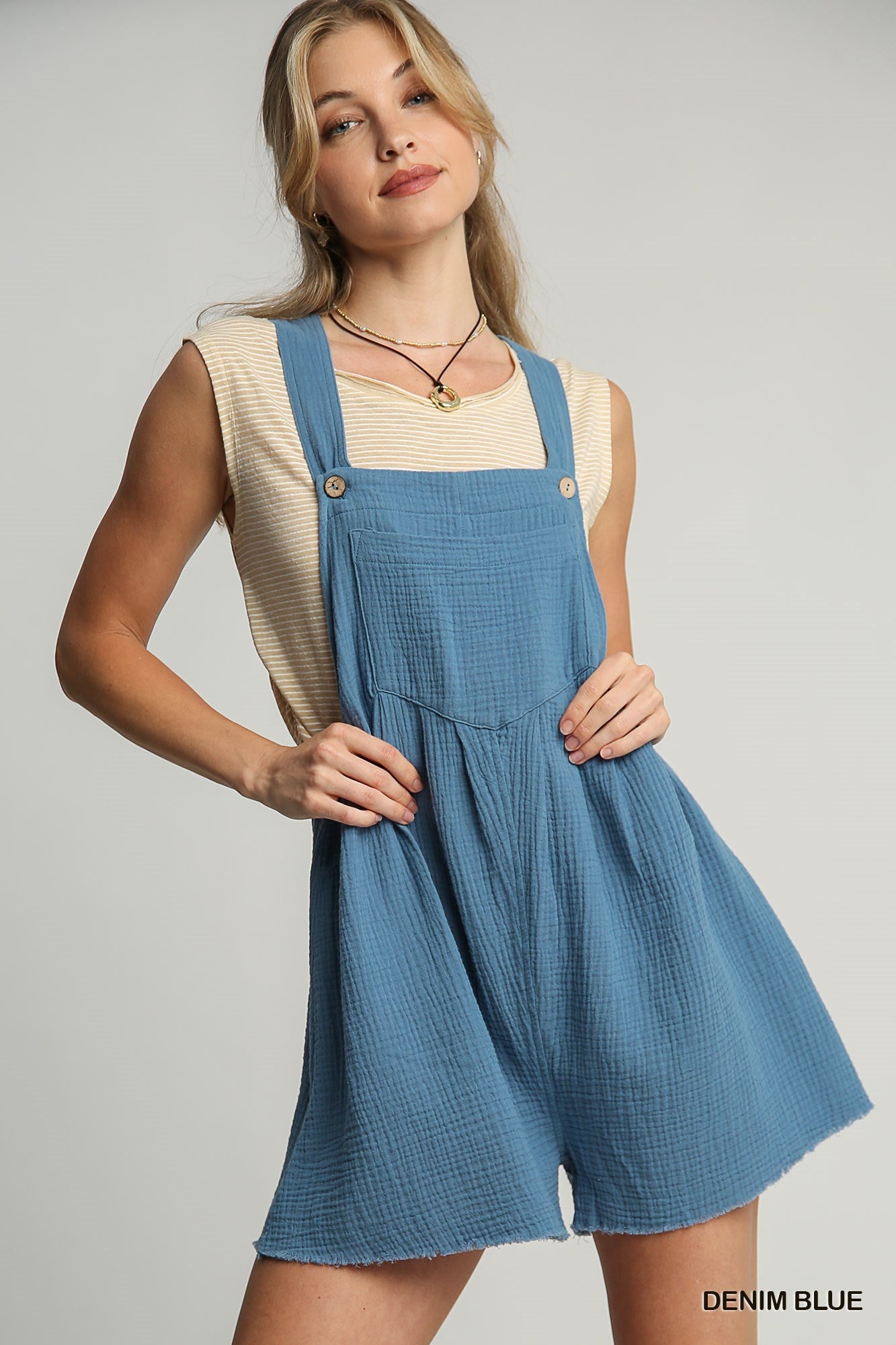 Gauzy Romper - Denim