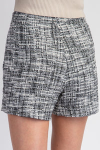 Tweed Mini Skort - Black