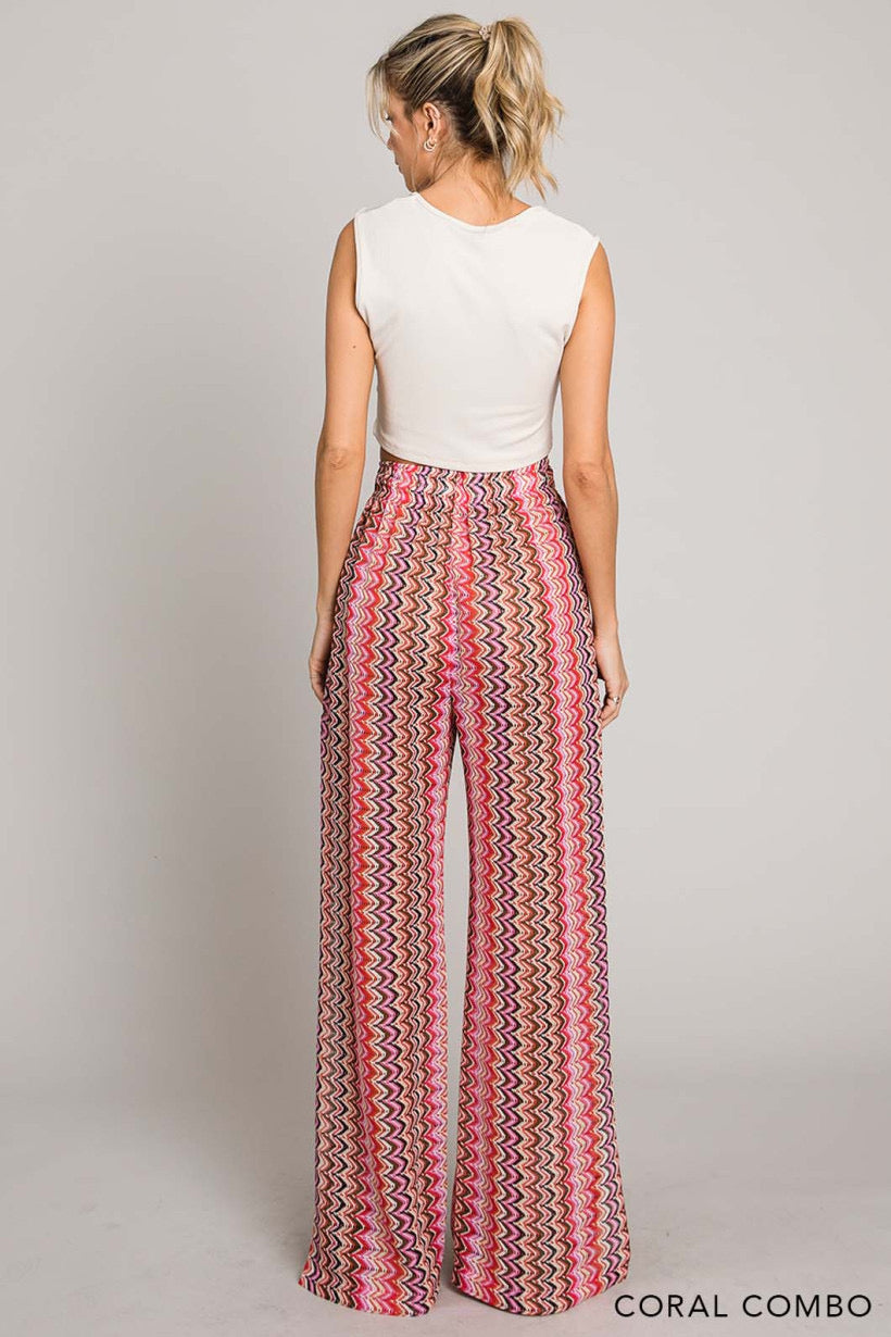 Crochet CoverUp Pant - Pink Mix