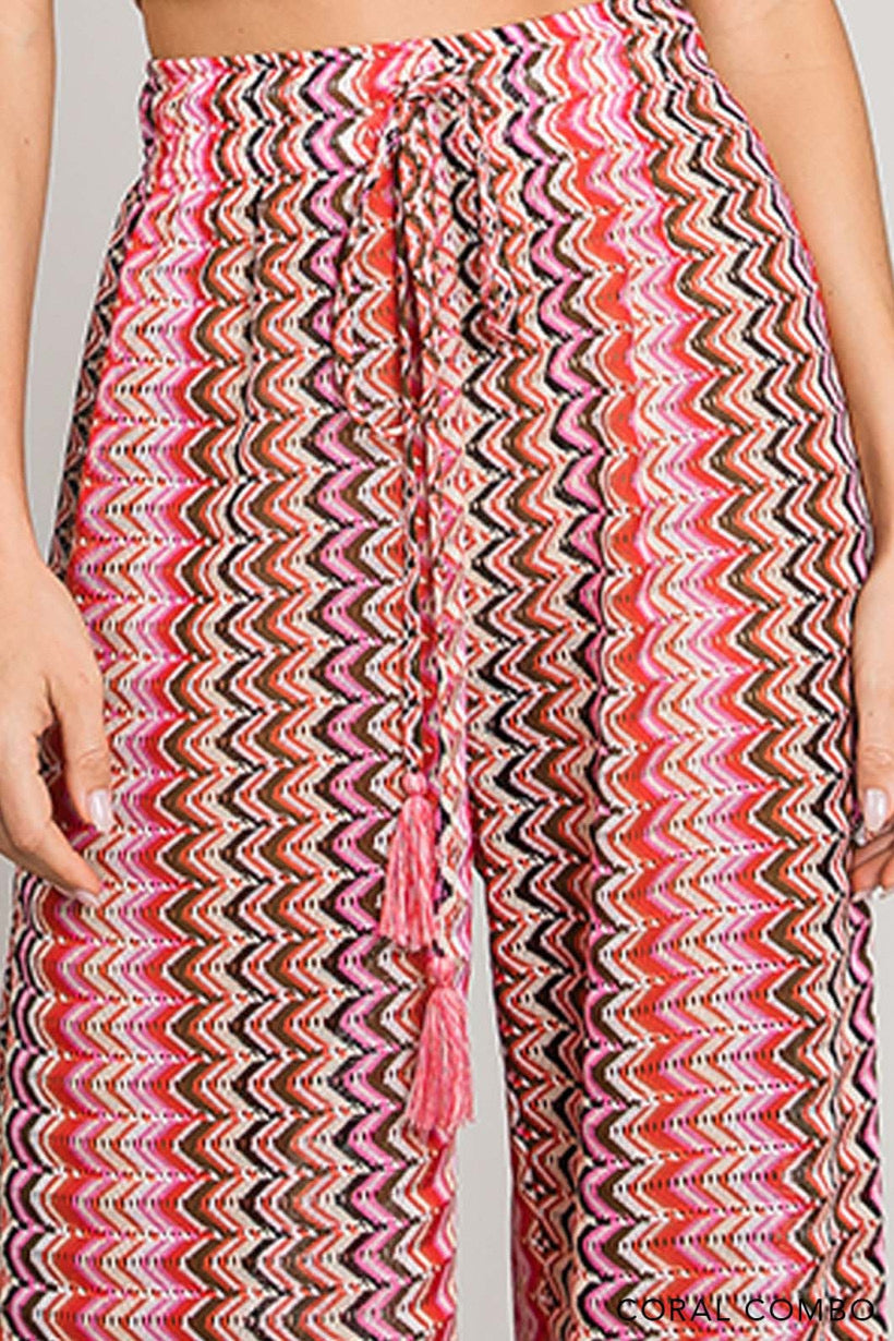 Crochet CoverUp Pant - Pink Mix