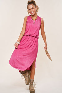 Mineral Wash Tank Dress - Pink